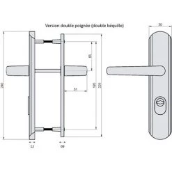 Poignée De Porte Blindée Universelle Vachette Secumax UP Champagne - Doré -E-boutique VACHETTE 10831260 3