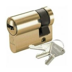 Demi Cylindre Vachette Laiton Pour Porte De Garage 30x10 Vachette