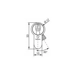 Cylindre Double Entrée V5 - Dimensions : 35 X 35 Mm - Décor : Nickelé - VACHETTE - Décor : Nickelé -E-boutique VACHETTE 13494292 3