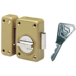 Verrou Mécanique 7640 VACHETTE - A Bouton - V136 - Vernis - Cylindre L.60 - 16151000