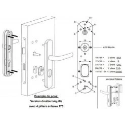 Poignée De Porte Blindée Universelle Vachette Version Palière Secumax UP Alu - Alu 7 Poignée De Porte Blindée Universelle Vachette Version Palière Secumax UP Alu - Alu -E-boutique VACHETTE 15359206 4
