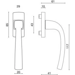VACHETTE Levier Pour Ouvrants à La Françaises Et Oscillo-battants Muze Chromé Velours - Chromé Velours -E-boutique VACHETTE 18991723 3