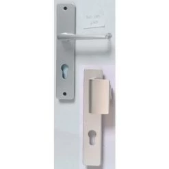 VACHETTE Ensemble Porte Palière Sur Plaque En Aluminium Anodisé RIVIERA Finition Champagne - Champagne