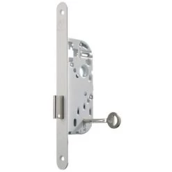 VACHETTE Serrure à Larder Pêne Dormant à Gorges Axe 40 Mm-Têtière Bouts Ronds Coloris Noir -D 24