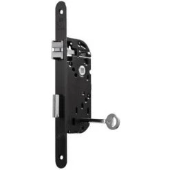 VACHETTE Serrure à Larder Pêne Demi-tour Et Pêne Dormant à Gorges Axe 40 Mm-Têtière Bouts Ronds Main Droite -D 25