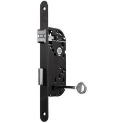 VACHETTE Serrure à Larder Pêne Demi-tour Et Pêne Dormant à Gorges Axe 40 Mm-Têtière Bouts Ronds Main Gauche -D 25