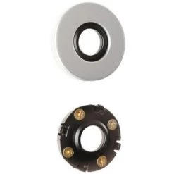 VACHETTE Rosace En Aluminium Anodisé - Ton Argent - Pour Ensemble BERCY, GOLF, ORCA Et VIRGULE Cylindre Rond Ø 22,5 Mm - Argent