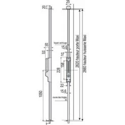 VACHETTE Crémone Pompier Type ST 741 à Poignée Basculante Sans Tringle Coloris Noir - Noir RAL 9005 -E-boutique VACHETTE 18992763 3