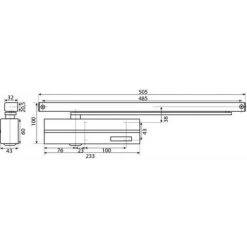 VACHETTE Ferme Porte Type DC 135 Force 3 Fixe Bras à Glissière Argent -E-boutique VACHETTE 18992912 3