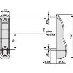 VACHETTE Module Antipanique PREMIUM EVOLUTION PE12 MEC Finition Noir - Noir RAL 9005 -E-boutique VACHETTE 18993154 3