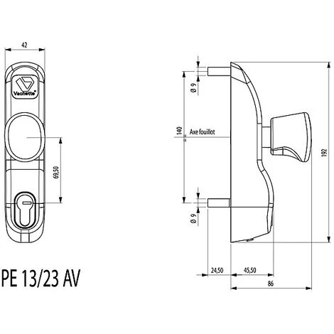 VACHETTE Module Extérieur A Trou De Cylindre - Blanc RAL 9016 2 VACHETTE Module Extérieur A Trou De Cylindre - Blanc RAL 9016 – Image 2