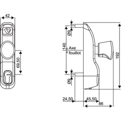 VACHETTE Module Extérieur A Trou De Cylindre - Blanc RAL 9016 3 VACHETTE Module Extérieur A Trou De Cylindre - Blanc RAL 9016 – Image 3