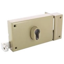 VACHETTE Serrure En Applique Horizontale à Tirage - Pêne Dormant Et Demi-tour - A Cylindre Européen - 7415 Main Droite