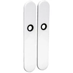 VACHETTE Plaque Oblongue En Polyamide Blanche - ARCOLOR 8900 - Pour Béquille 710 Et 232 Bec-de-cane La Paire