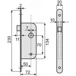 VACHETTE Serrure à Larder Pêne Demi-tour Axe 40 Mm Droite - Têtière Bouts Ronds - D12 Bte 25 6 VACHETTE Serrure à Larder Pêne Demi-tour Axe 40 Mm Droite - Têtière Bouts Ronds - D12 Bte 25 -E-boutique VACHETTE 18993938 3