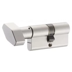 VACHETTE Cylindre Double à Bouton Profil Européen Type CY 110 Breveté 3 Clés Réversibles Finition Nickelée 30 X B40