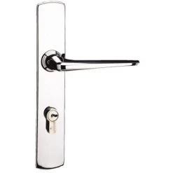 VACHETTE Ensemble Sur Grande Plaque En Zamak Chromé - Entraxe 70 Mm - Carré 7 Mm - RIV-BLOC Cylindre Rond Ø 22,5 Mm