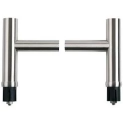 VACHETTE Paire De Supports L Droit En Inox Brossé Pour Système MODULINOX