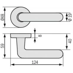 VACHETTE Béquille Double Seule Noire Pour Ensemble Sur Plaque Ou Rosace En Polyamide - ARCOLOR 710 - Noir -E-boutique VACHETTE 19001856 4