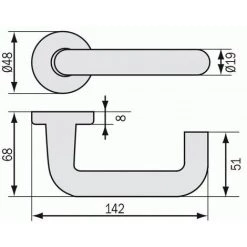 VACHETTE Béquille Double Seule Noire Pour Ensemble Sur Plaque Ou Rosace En Polyamide - ARCOLOR BEZAULT 232 - Noir -E-boutique VACHETTE 19002104 3