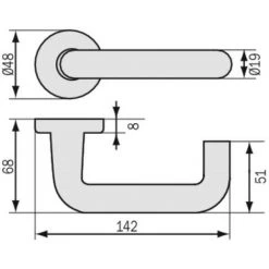VACHETTE Béquille Double Seule Noire Pour Ensemble Sur Plaque Ou Rosace En Polyamide - ARCOLOR BEZAULT 232 - Noir -E-boutique VACHETTE 19002104 4
