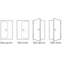 VACHETTE Béquille Double Code Handle Sur Rosace Ronde C7 35/80 Chromé/velours, Bec-de-cane Droite -E-boutique VACHETTE 19002119 3