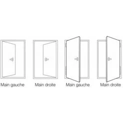 VACHETTE Béquille Double Code Handle Sur Rosace Ronde C7 35/80 Chromé/velours, Bec-de-cane Gauche -E-boutique VACHETTE 19002122 3