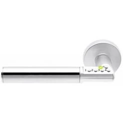 VACHETTE Béquille Double Code Handle Sur Rosace Ronde C7 35/80 Chromé/velours, Bec-de-cane Gauche -E-boutique VACHETTE 19002122 5