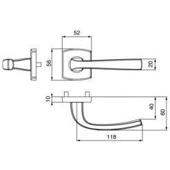 VACHETTE Béquille Double Sur Rosace Ligne Muze Chromé Platine -E-boutique VACHETTE 19002352 3