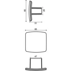 VACHETTE Pommeau Muze - Artis Pour Centre De Porte Chromé Velours - Chromé Velours -E-boutique VACHETTE 19002405 3