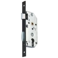 VACHETTE Serrure à Larder D455, Clé I Axe 50 Entraxe 70 C7, Bouts Carrés Noir, Droite Sans Gâche.