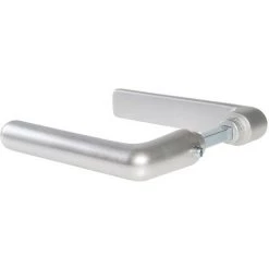 Béquille De Porte Double Saillie Réduite Argent - Carré 7 Mm - Golf - Vachette