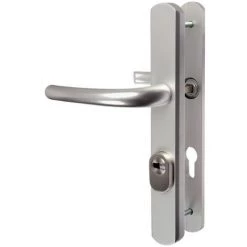Poignée De Porte Sur Plaque étroit Argent - Clé I - Secumax - Vachette
