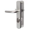 Poignée De Porte Sur Plaque Argent - Clé I - Secumax - Vachette