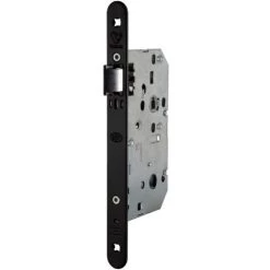 Serrure à Larder Noire Gauche à Fouillot - Bec De Cane - Axe à 50 Mm - Série D450 - Vachette