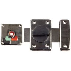 Verrou Targette à Voyant Chromé - 45 Mm - Vachette