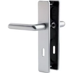 Poignée De Porte Sur Plaque Argent - Clé L - Golf - Vachette