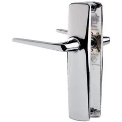 Poignée De Porte Sur Plaque Chromé - Bec De Cane - Riv Junior - Vachette