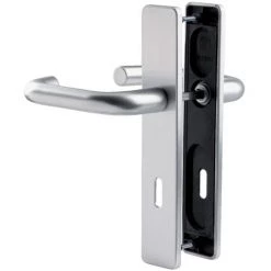 Poignée De Porte Sur Plaque Argent - Clé L - Bercy - Vachette