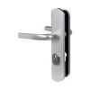 Poignée De Porte Sur Plaque Argent - Clé I - Secumax Up - Vachette