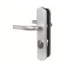 Poignée De Porte Sur Plaque Argent - Clé I - Secumax One - Vachette