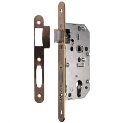 Serrure à Larder Noire à Fouillot Sans Gâche - Clé I - Axe à 40 Mm - Série D450 - Vachette