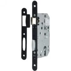 Serrure à Larder Noire à Fouillot Sans Gâche - Clé I - Axe à 50 Mm - Série D455 - Vachette