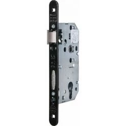 Serrure à Larder Noire à Fouillot Sans Gâche - Clé I - Axe à 45 Mm - Série D455 - Vachette