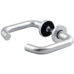 Poignée De Porte Sur Rosace Ronde Argent - Bec De Cane - Bercy - Vachette