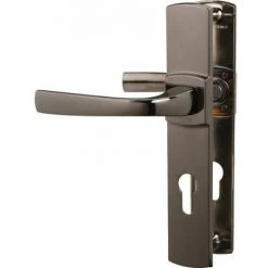 Poignée De Porte Sur Plaque Diamant Noir - Clé I - 185 Mm - Muze - Vachette