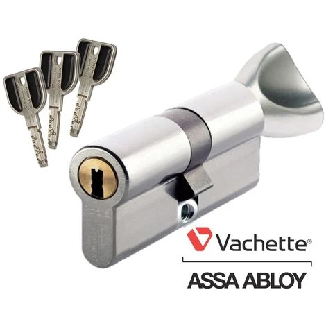 Cylindre Serrure Vachette RADIALis 42,5 Bouton X 42,5 - Alu 2 Cylindre Serrure Vachette RADIALis 42,5 Bouton X 42,5 - Alu – Image 2