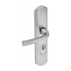 Poignée De Sécurité Sur Plaque Muze - Chromé Velours - Clé I - Vachette