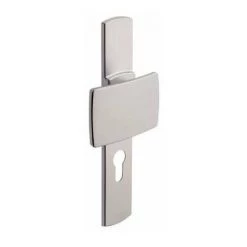 Poignée De Porte Palière Muze Bezault - Chromé Velours - Clé I - Vachette