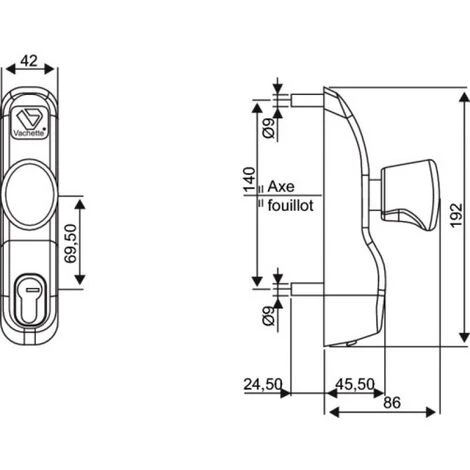 VACHETTE Module Extérieur A Trou De Cylindre - Inox 3 VACHETTE Module Extérieur A Trou De Cylindre - Inox – Image 3